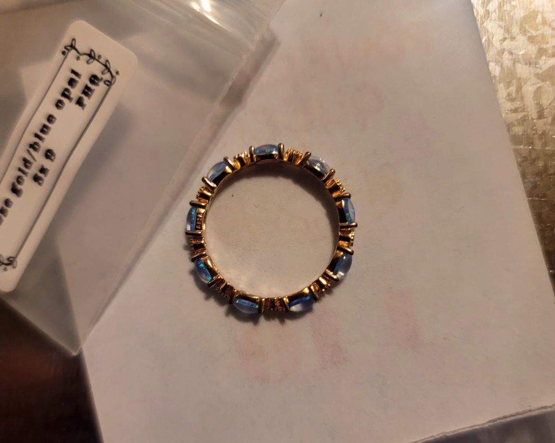 Rose Gold/ Blue Opal