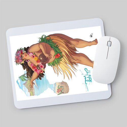 Tapis de souris Miss ronde Tahiti