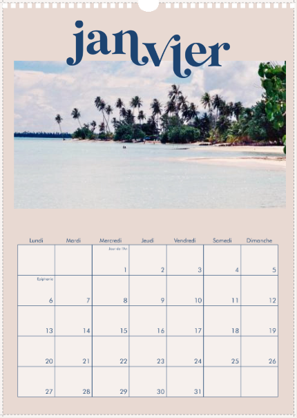 Calendrier - Le Shizuku Comix - Polynésie - Tahiti 2025