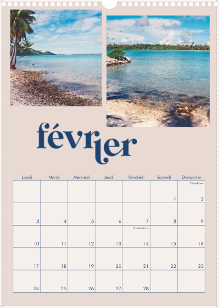 Calendrier - Le Shizuku Comix - Polynésie - Tahiti 2025