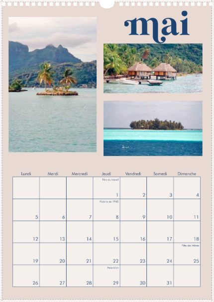 Calendrier - Le Shizuku Comix - Polynésie - Tahiti 2025