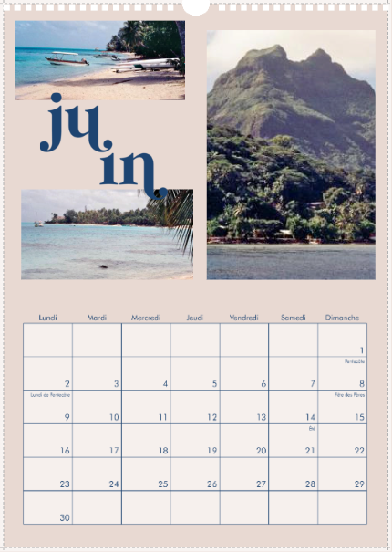 Calendrier - Le Shizuku Comix - Polynésie - Tahiti 2025