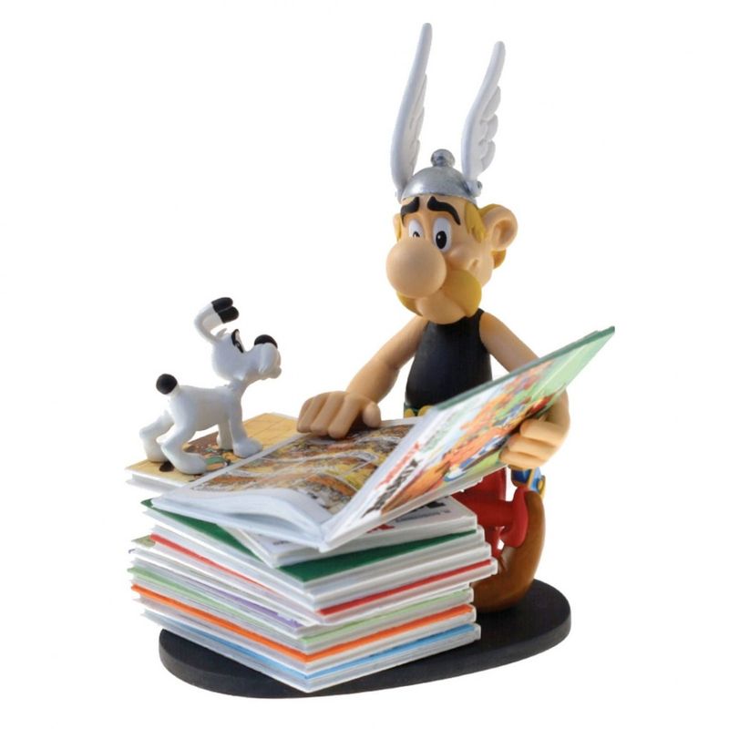 Figurine Astérix pile d&#39;albums (2nde édition)