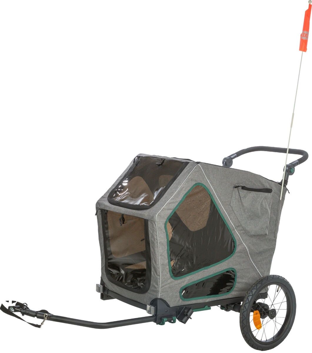 Fietskar L:  55,5 x 77 x 105/147 cm grijs/salie 12804