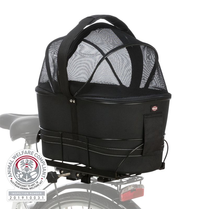 Fietsmand zwart stof 8,5 -- 12cm  6KG  113111