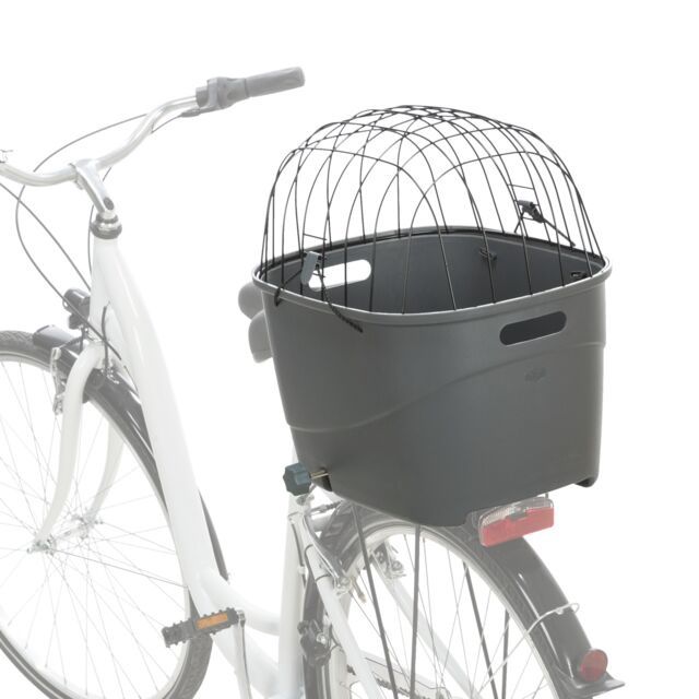 Fietsmand voor bagagedrager, kunststof/metaal 36 × 47 × 46 cm, grijs  13115