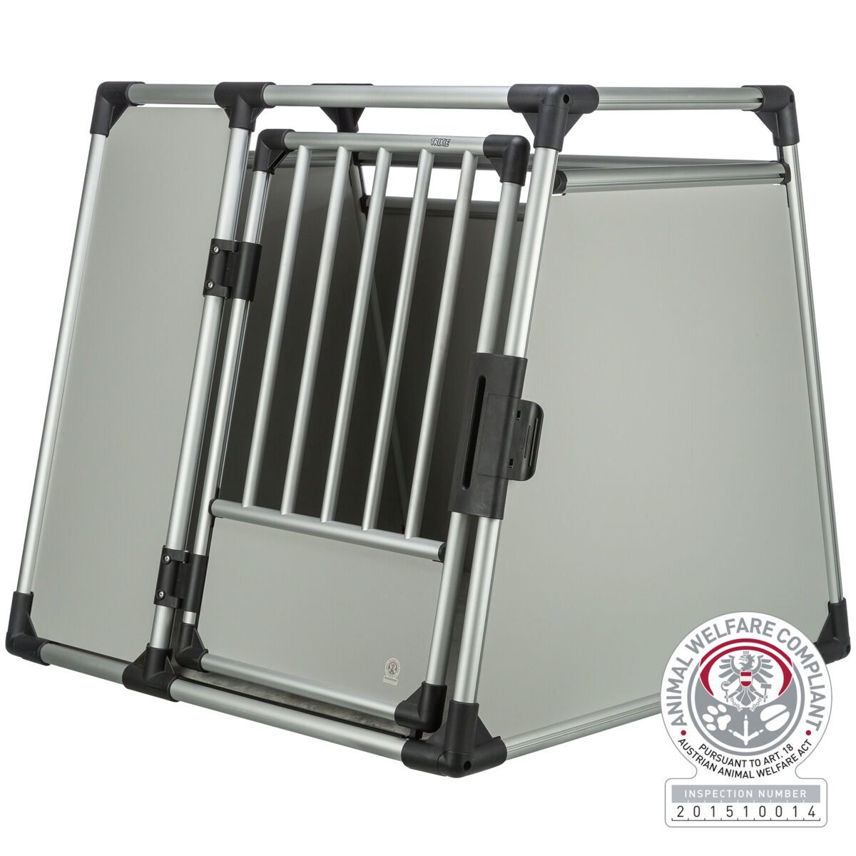 Vervoersbox, aluminium XL: 94 × 87 × 93 cm, lichtgrijs/zilver 39346