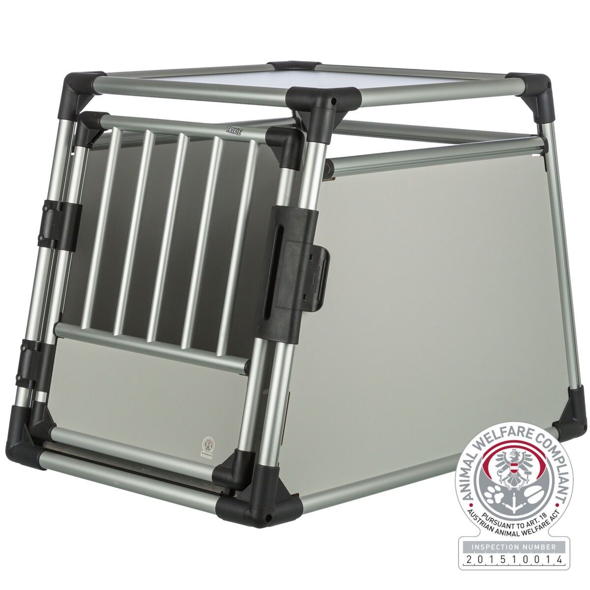 Vervoersbox, aluminium M–L: 63 × 65 × 90 cm, lichtgrijs/zilver 39342