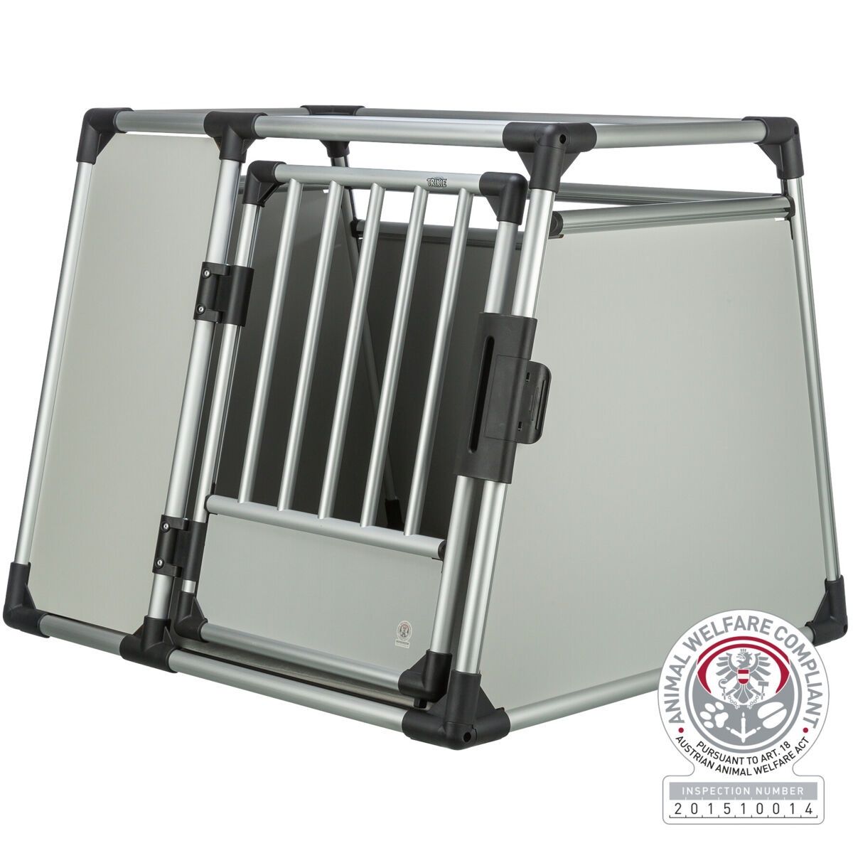 Vervoersbox, aluminium L–XL: 94 × 75 × 88 cm, lichtgrijs/zilver 39344