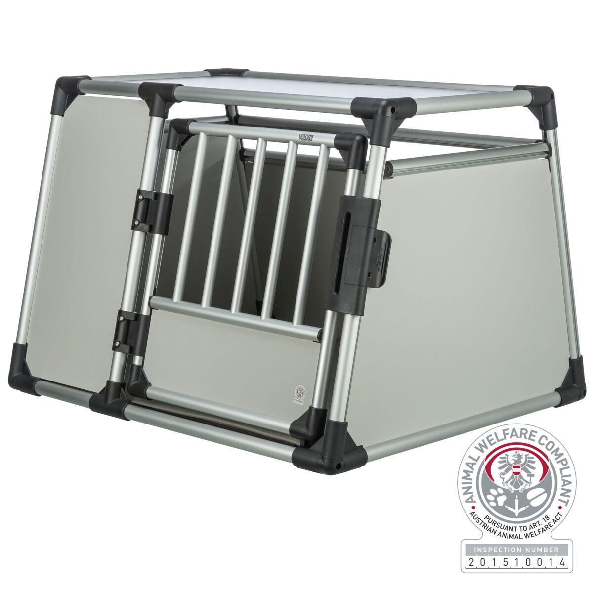 Vervoersbox, aluminium L: 93 × 64 × 81 cm, lichtgrijs/zilver 39343