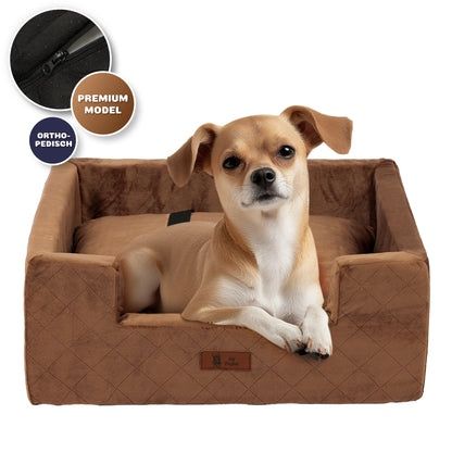 Premium Autostoel Hond - Bruin - M 23013