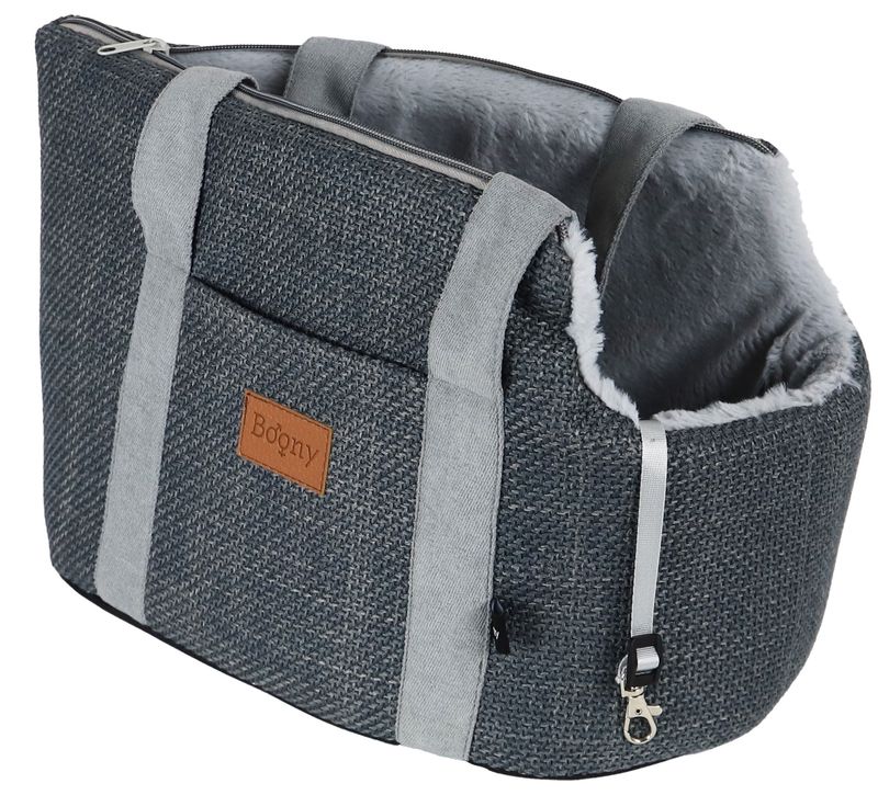 DRAAGTAS LINNENLOOK+DRAAGBAND 46CM GRIJS  205600