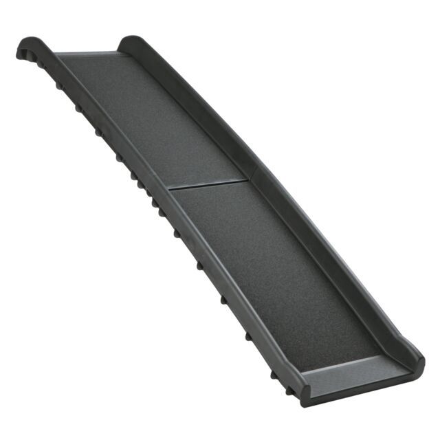 Inklapbare loopplank, kunststof/zandpapier 40 × 156 cm, 4,5 kg, zwart  3939
