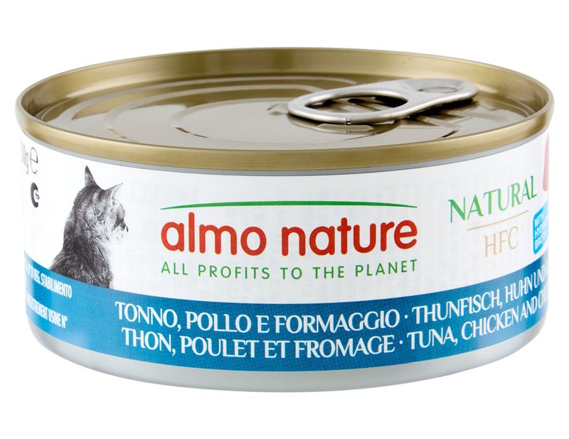 HFC Cats 150g Natural - Tonijn, kip en kaas   A5130H