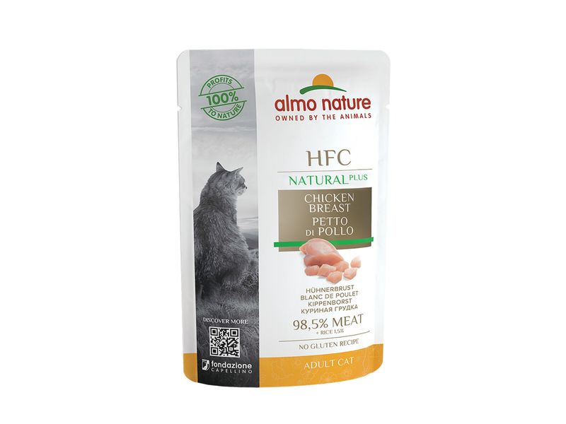 HFC Cats 55g Natural Plus -  kippenborst   A4700