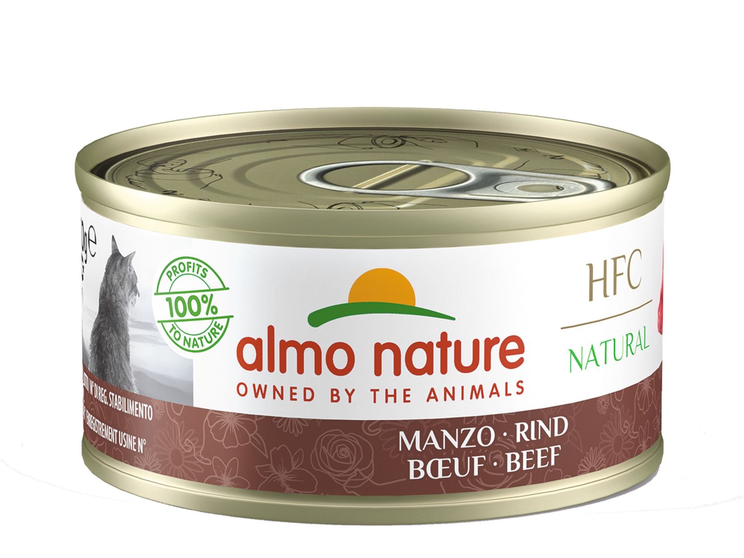 HFC Cats 70g Natural - rundvlees   A6200H