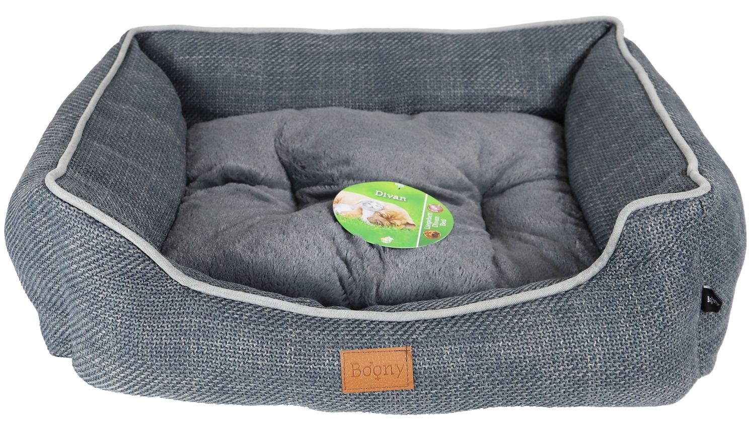 DIVAN BOONY LINNENLOOK 60X50CM GRIJS 0211051