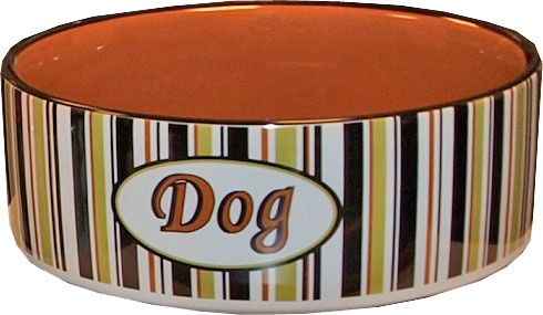 Eetkom hond klein gestreept zwart groen 20cm 020 6952