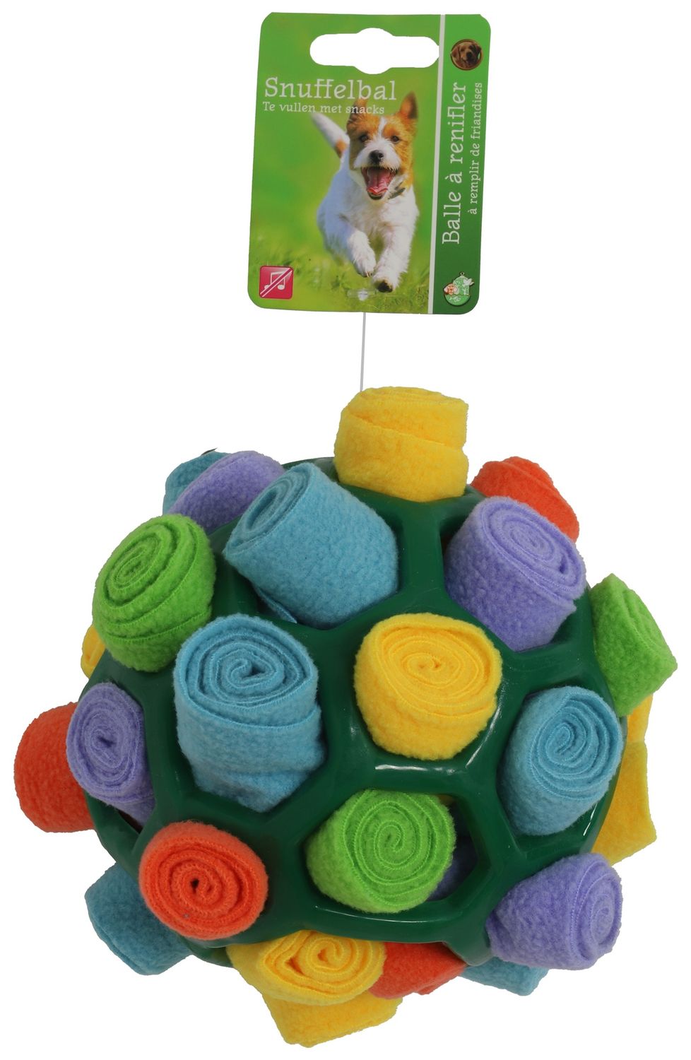 SNUFFELBAL VOOR SNACKS TPR GROEN 13CM 020 5255