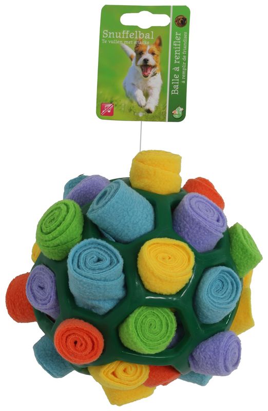 SNUFFELBAL VOOR SNACKS TPR GROEN 13CM 020 5255