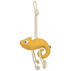 Chamelion aan touw, leer/touw, 45 cm 35997