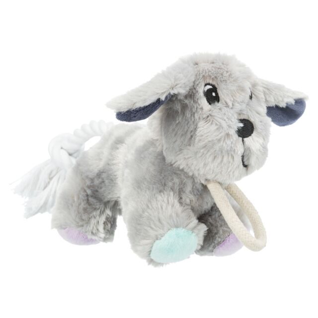 Junior hond met touw, pluche 24 cm  36160