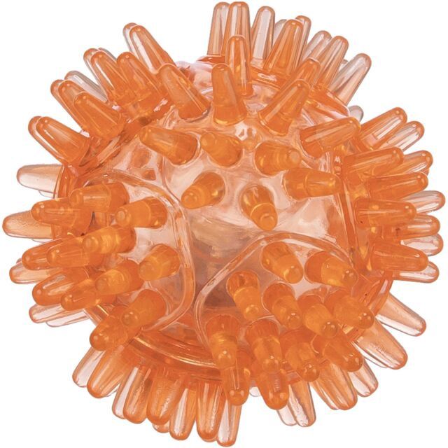 Knipper-egelbal, zonder geluid, TPR - 5 cm, oranje  33640