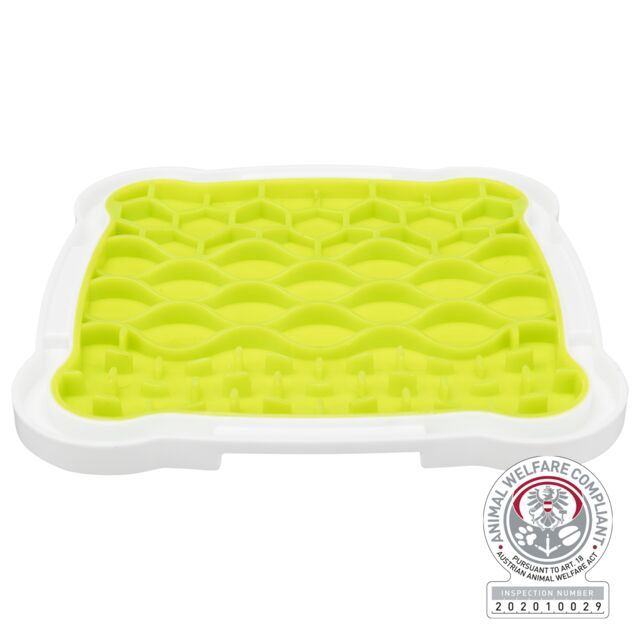 Lick&#39;n&#39;Snack plaat, TPR/PP 20 × 20 cm, GRAULIME 34952