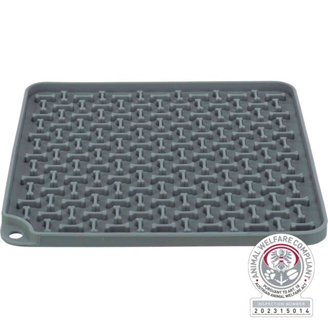 Lick&#39;n&#39;Snack mat, silicoon 20 × 20 cm, grijs 34983