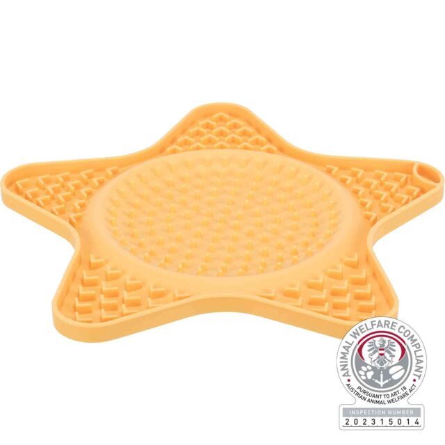 Lick&#39;n&#39;Snack mat, silicoon 23,5 cm, oranje 34982