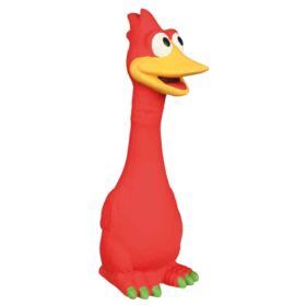 Vogel, dierenstem, latex 20 cm, rood 35182