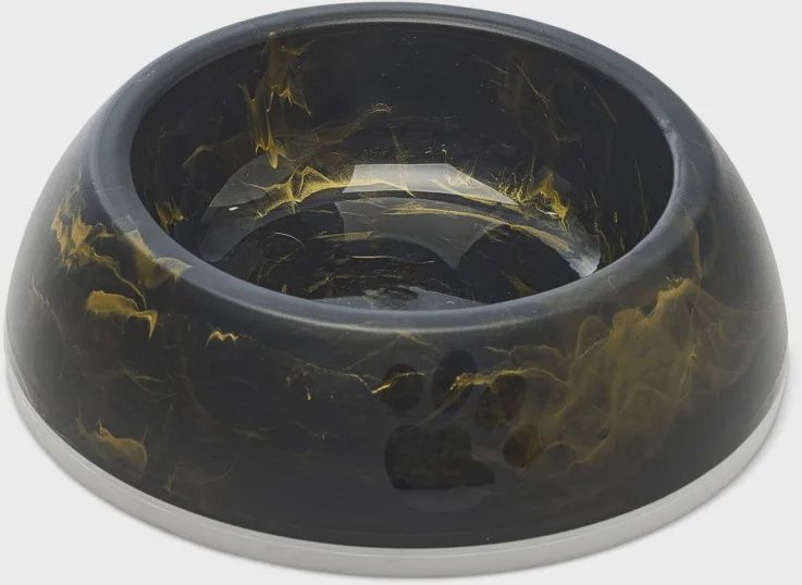 A8111 DELICE 1 EETPOT MARBLE ZWART/GOUD Ø11.5CM