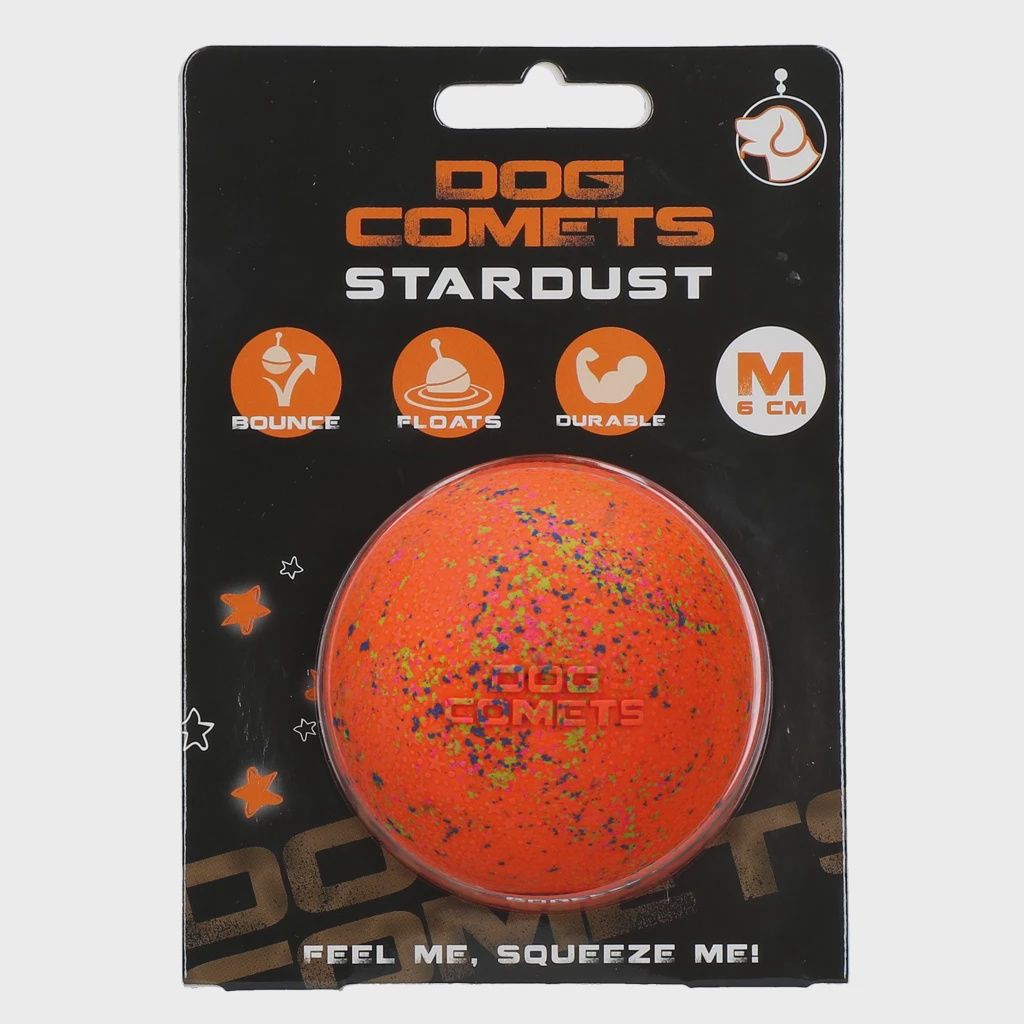 Dog Comets Ball Stardust Oranje M COME010