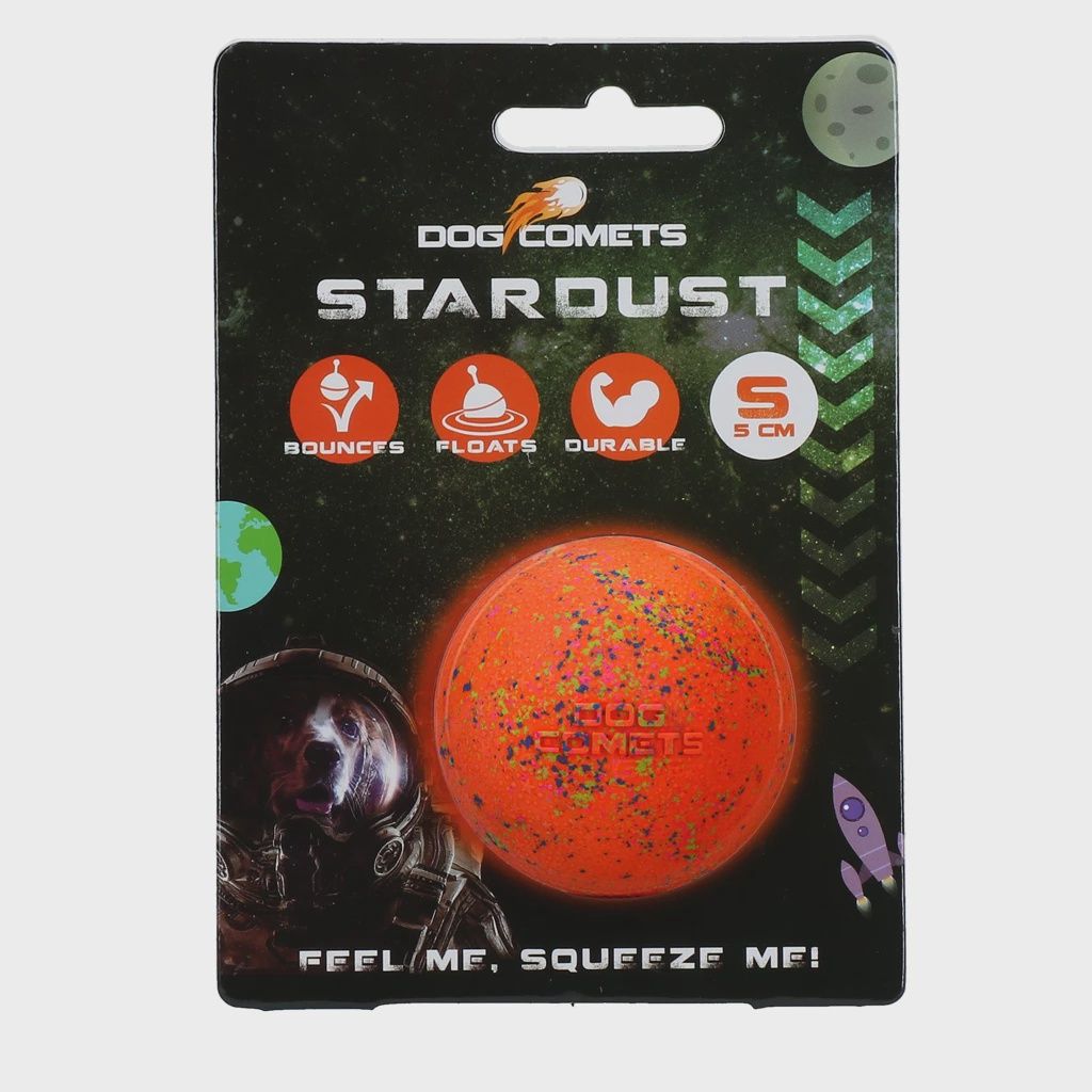 Dog Comets Ball Stardust Oranje S COME009A