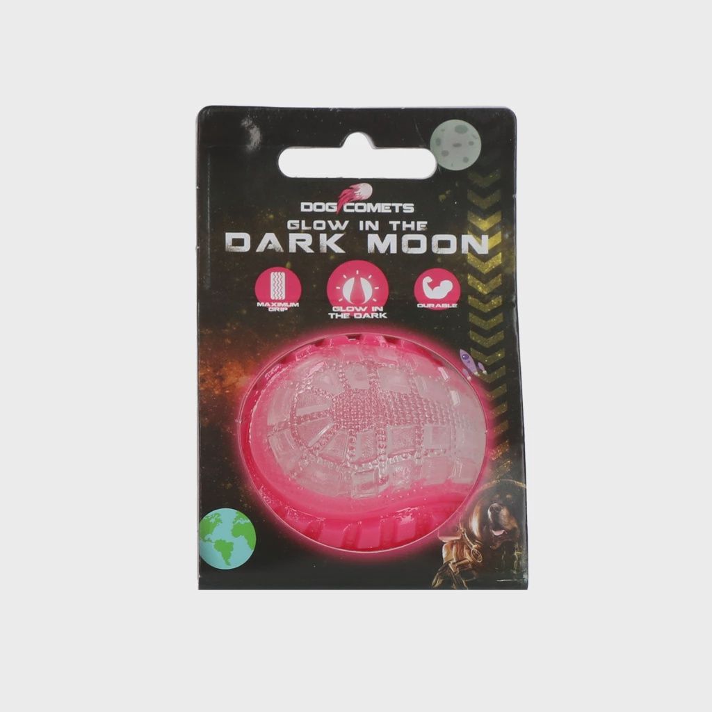 Dog Comets Glow in the Dark Moon Pink S COME017B