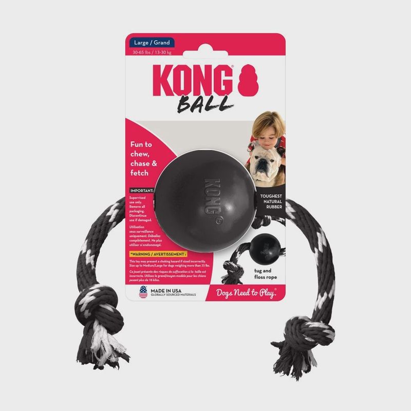 KONG Extreme Ball met touw large KONGEB12E
