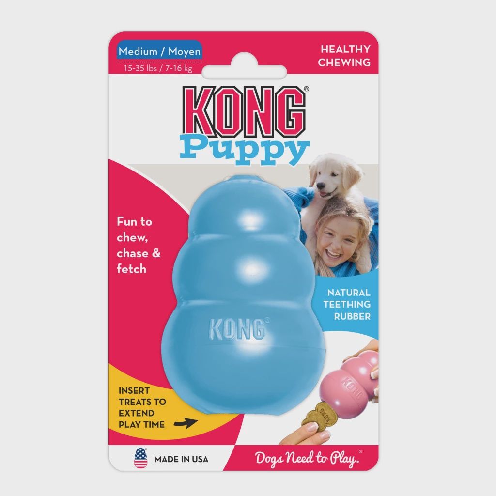 KONG Puppy M 8,6 cm Blauw of Roze KONGKP2E