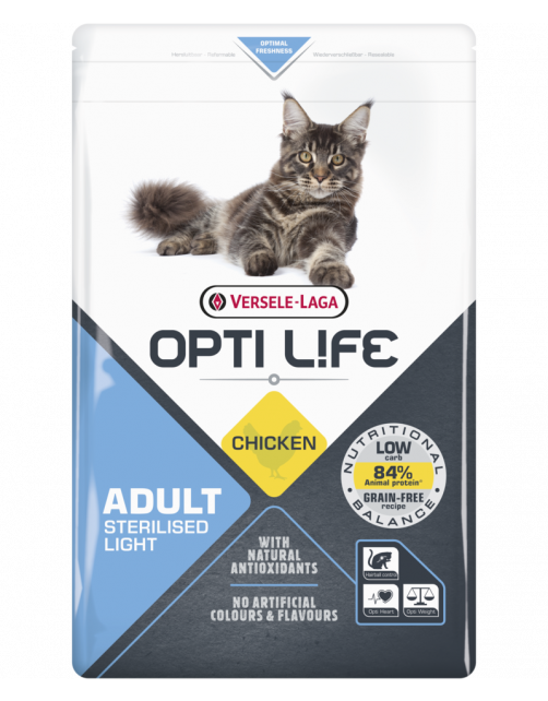 OPTI LIFE Adult Sterilised Light Chicken 7.5KG