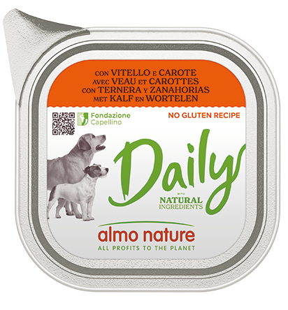 Daily Dogs 300g met Kalf en Wortelen A232 VE:9