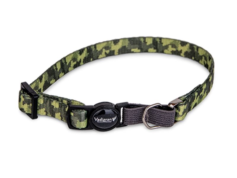 Halsband kat camouflage groen 20-30cmx10mm   18959