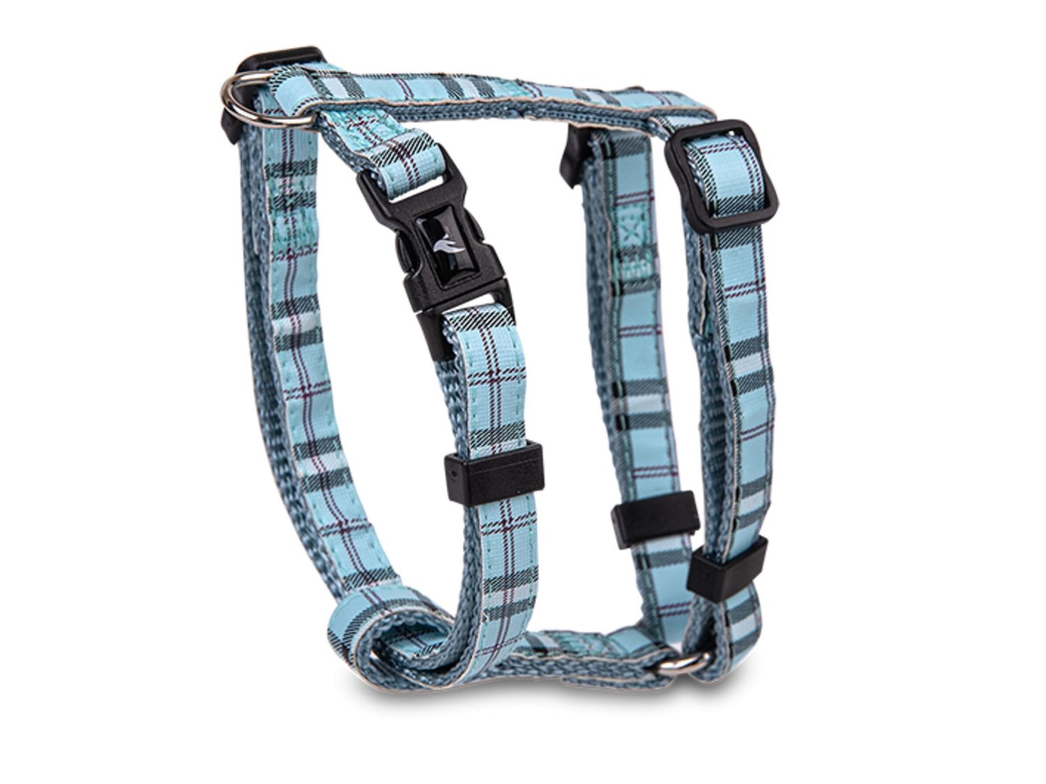 Harnas nylon Schotse Ruit blauw 20-35cmx10mm XS   16845