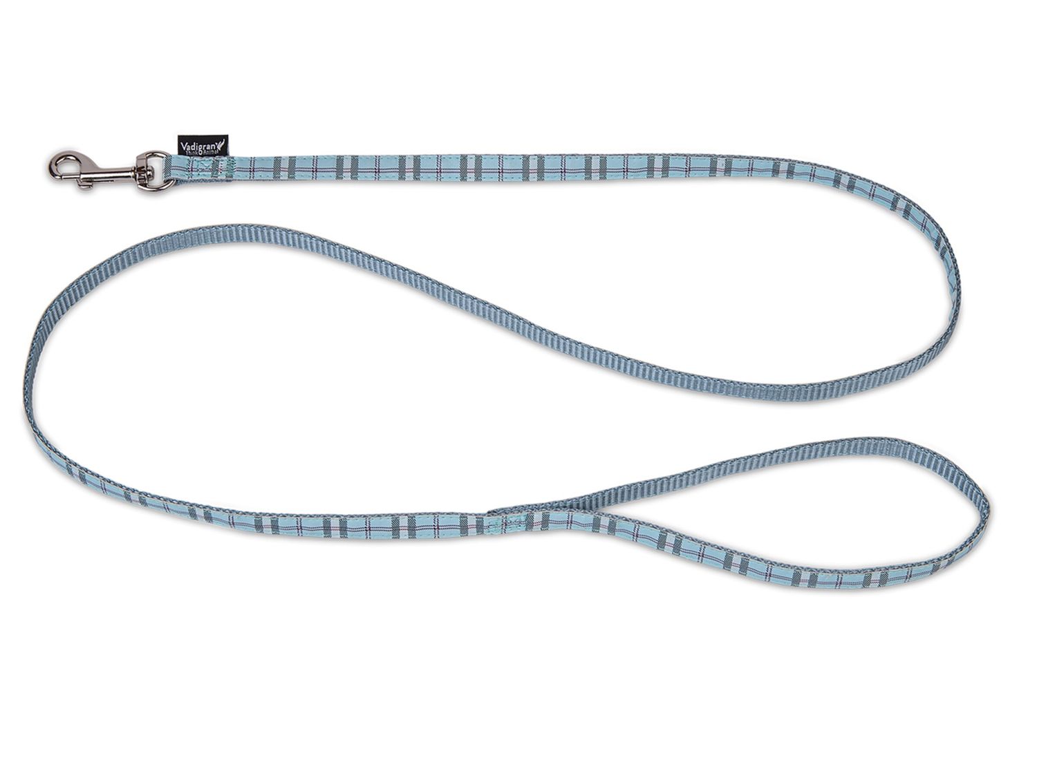 Leiband hond nylon Schotse Ruit blauw 120cmx10mm S   16850