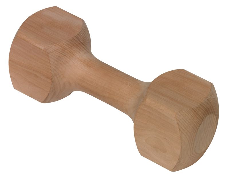 Speelgoed hond hout apporteerblok 400gr 24cm   14427