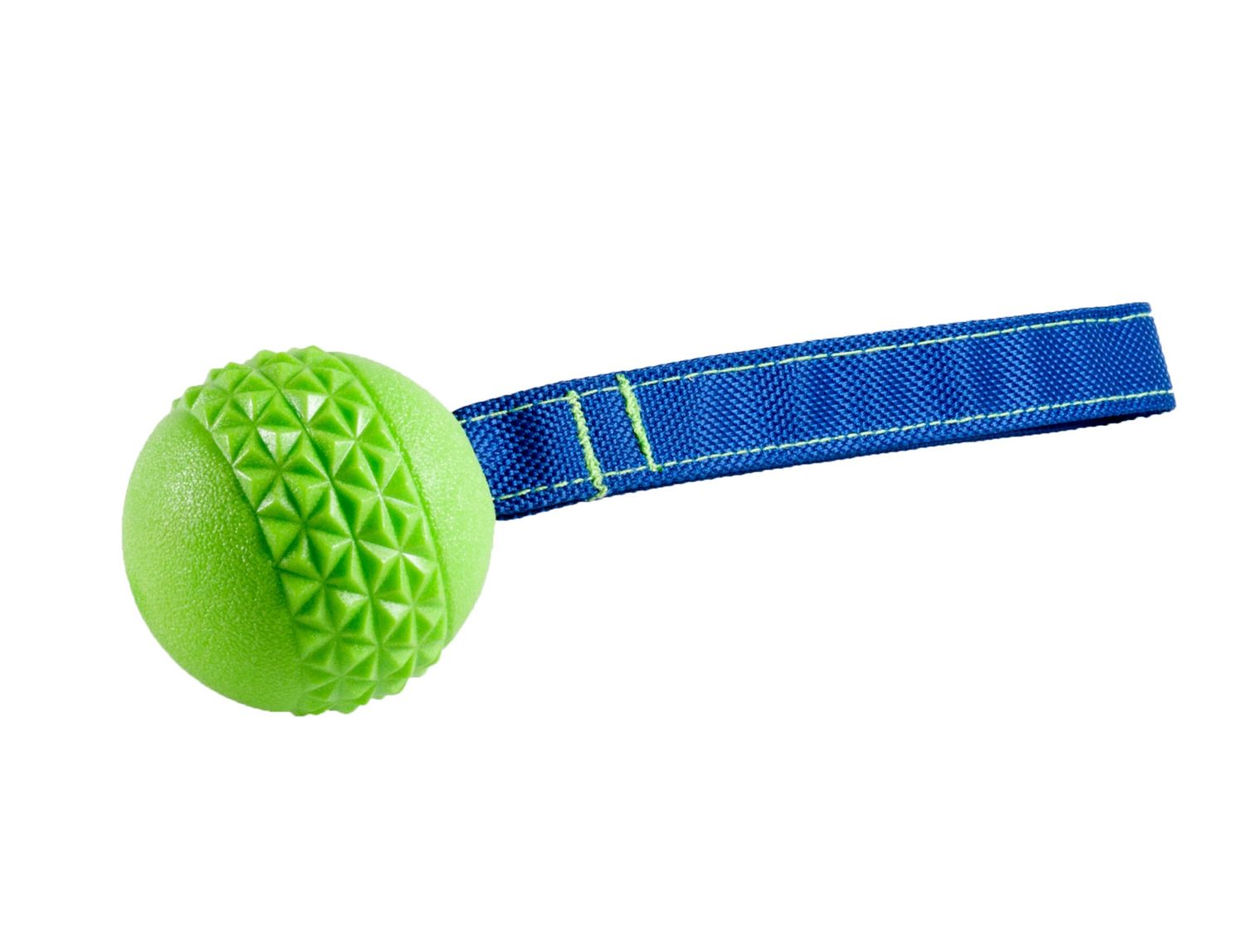 Speelgoed hond TPR bal met touw Green Apple 6,3cm   14083