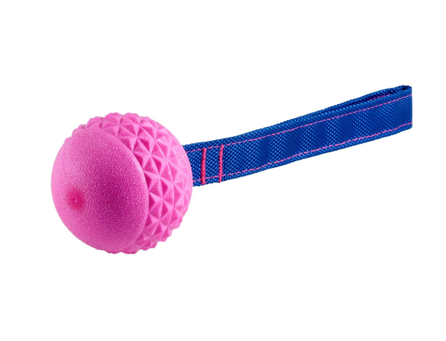 Speelgoed hond TPR bal met touw Red Frutti 6,3cm   14085