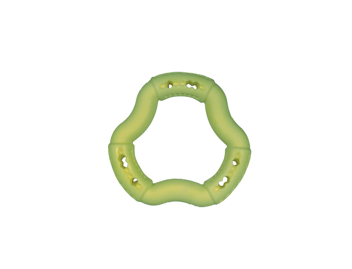 Speelgoed hond TPR ring Green Apple 12cm   13455