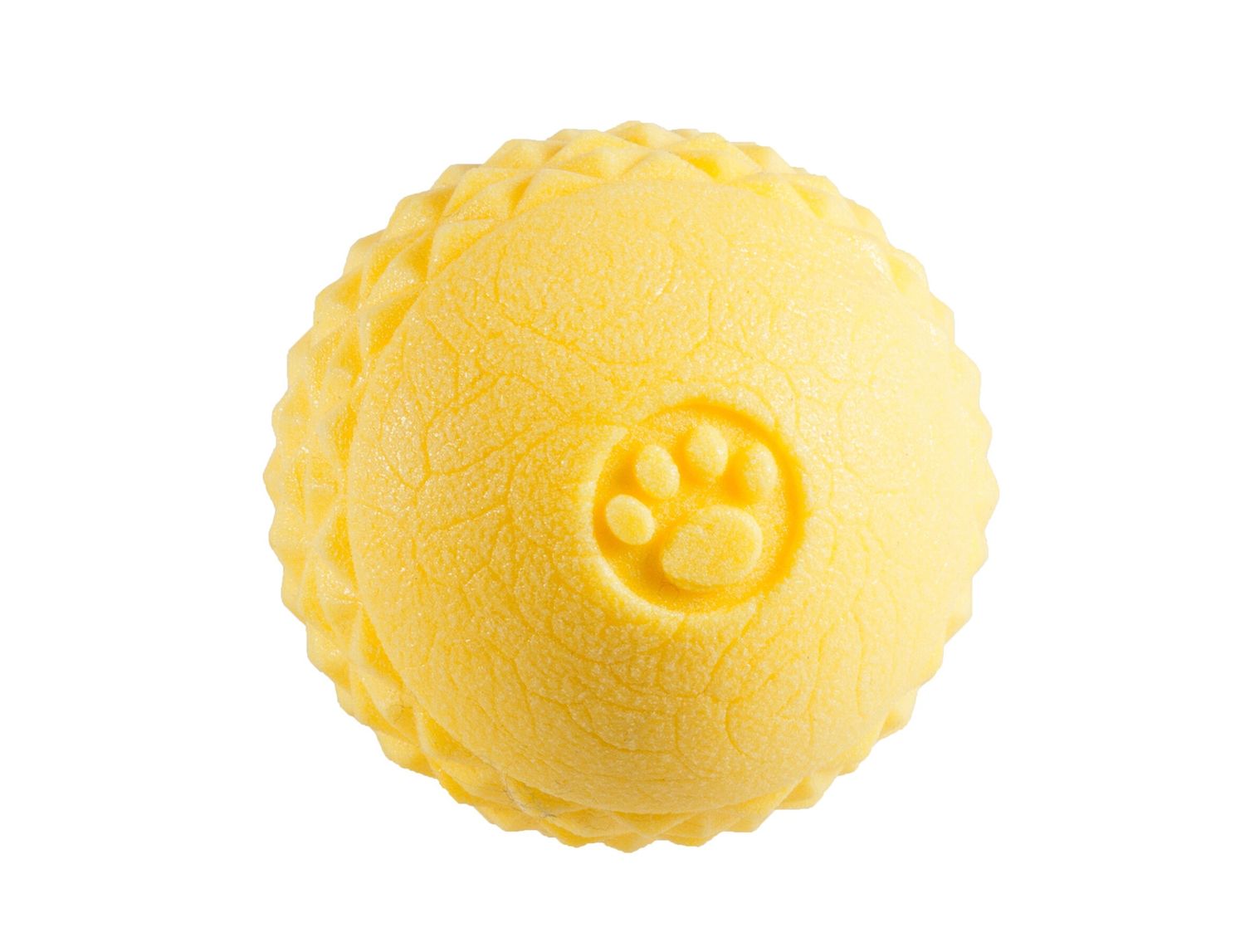 Speelgoed hond TPR bal Yellow Vanilla 6,4cm   14087