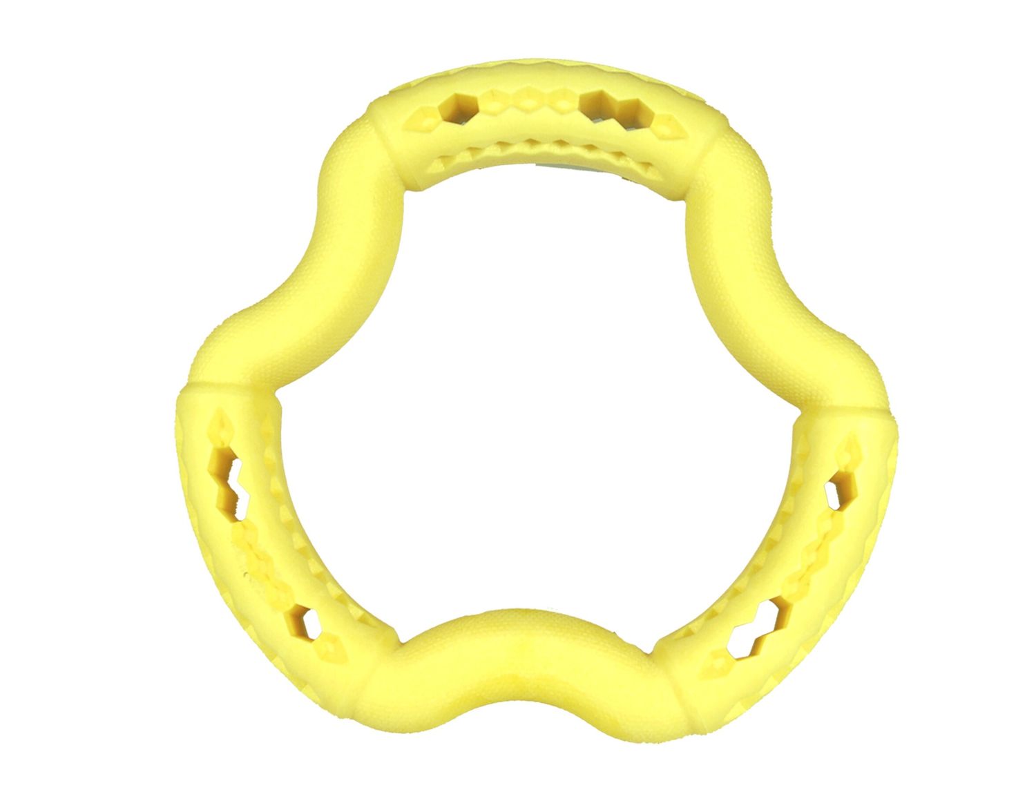 Speelgoed hond TPR ring Yellow Vanilla 21cm   13453
