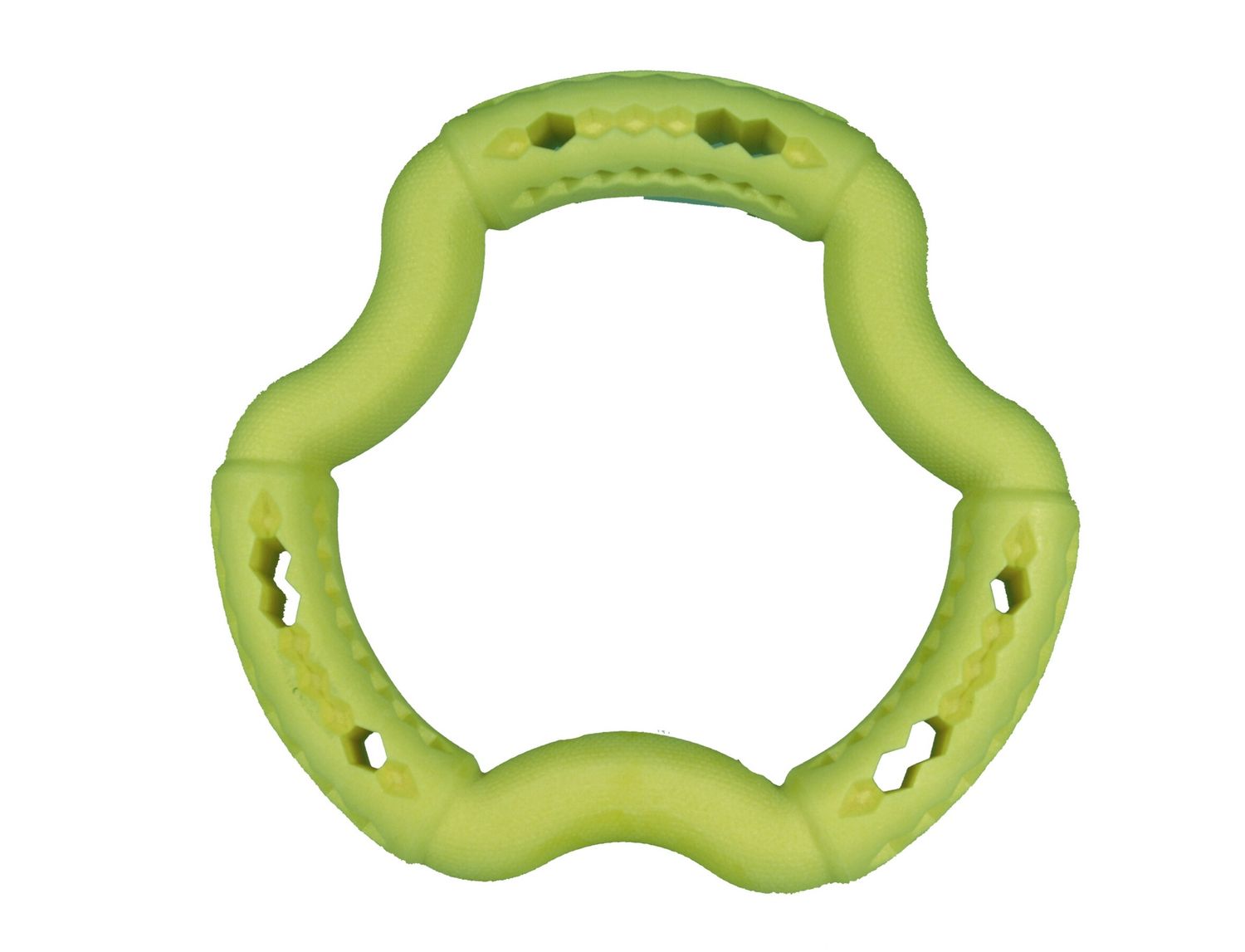 Speelgoed hond TPR ring Green Apple 21cm   13456
