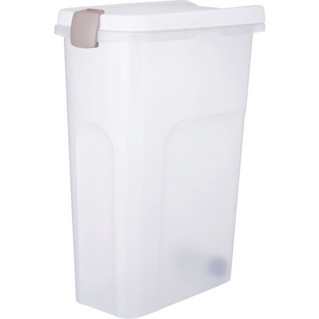 Ton, luchtdicht sluitbaar, kunststof 40 l/27 × 61 × 45 cm, transparant-wit/wit 24668